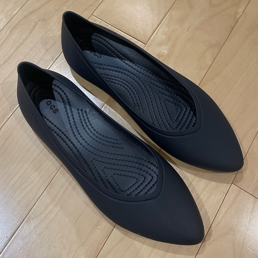 CROCS - Navy Blue On The Clock Work Flat (size: 8)